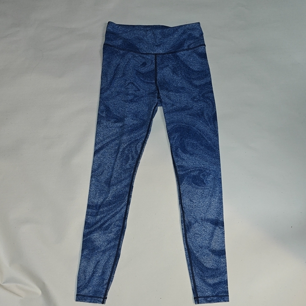 Stylish Blue Swirl Kids Leggings
